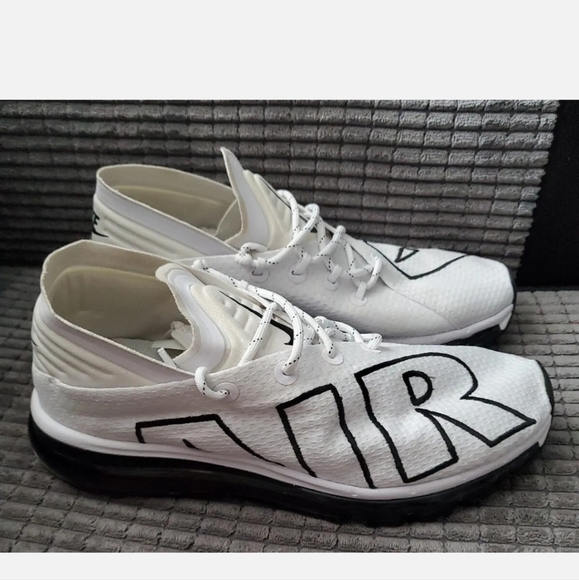 Nike Air Max Flair White Black Trainers Size UK 7 41 eu - Picture 5 of 8
